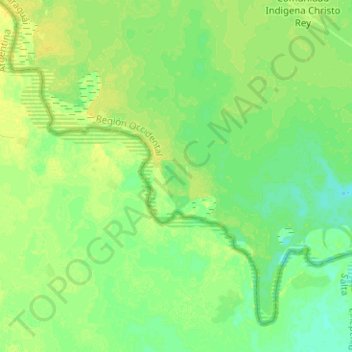 Topografische Karte Río Pilcomayo, Höhe, Relief