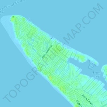 Topografische Karte Anna Maria island, Höhe, Relief