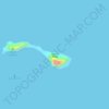 Topografische Karte Capones Island, Höhe, Relief