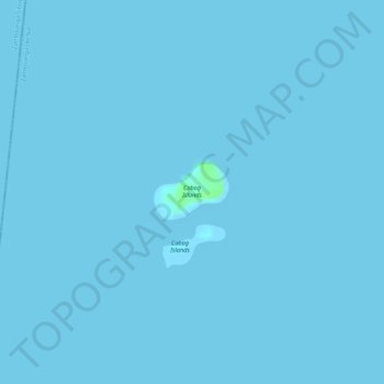 Topografische Karte Cabog Islands, Höhe, Relief