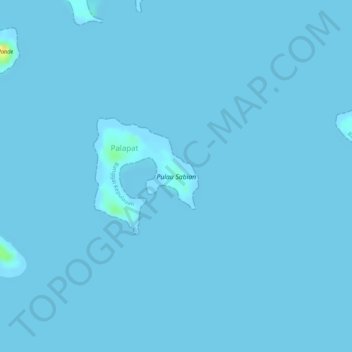Topografische Karte Pulau Sabian, Höhe, Relief