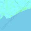 Topografische Karte Corong Beach, Höhe, Relief
