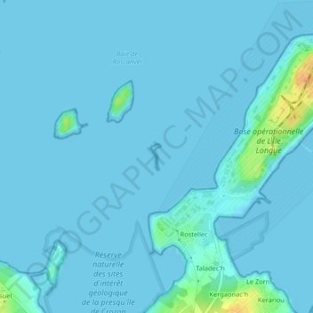 Topografische Karte Île Perdue, Höhe, Relief