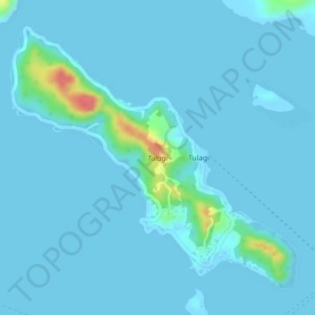 Topografische Karte Tulagi, Höhe, Relief