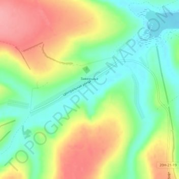 Topografische Karte Завершье, Höhe, Relief