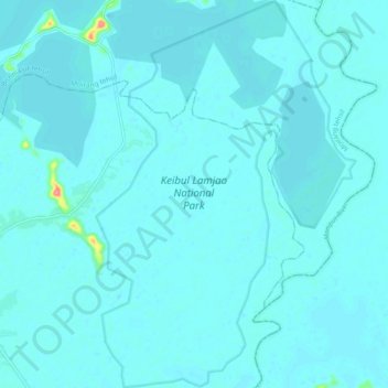 Topografische Karte Keibul Lamjao National Park, Höhe, Relief