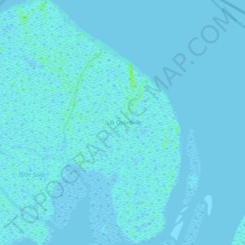 Topografische Karte Isla Oyarvide, Höhe, Relief