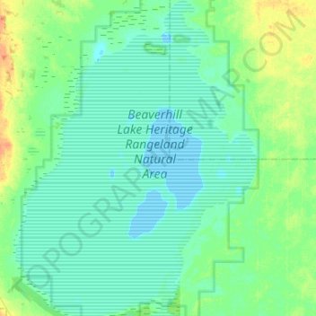 Topografische Karte Beaverhill Lake, Höhe, Relief