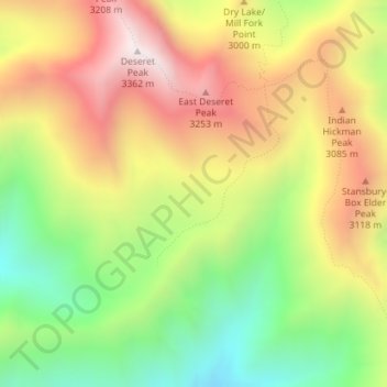 Topografische Karte Antelope Canyon, Höhe, Relief