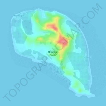 Topografische Karte Malanipa Island, Höhe, Relief