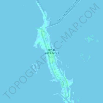 Topografische Karte Isle de Jean Charles, Höhe, Relief