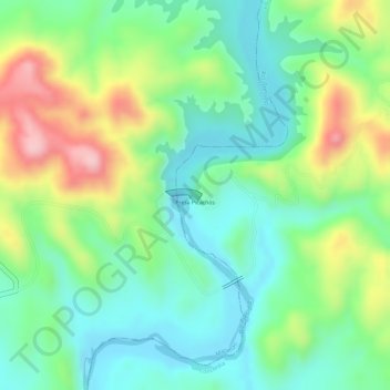 Topografische Karte Presa Picachos, Höhe, Relief