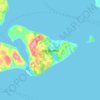 Topografische Karte Isla Quehui, Höhe, Relief