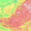 Topografische Karte Ardenne, Höhe, Relief
