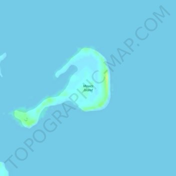 Topografische Karte Mawes Island, Höhe, Relief
