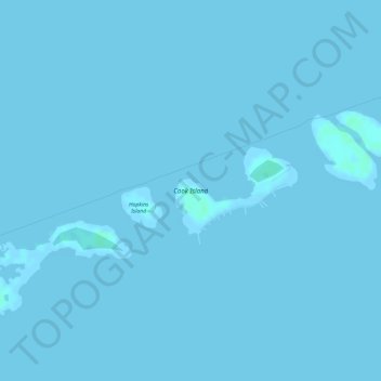 Topografische Karte Cook Island, Höhe, Relief