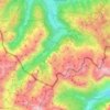 Topografische Karte Prokletije, Höhe, Relief