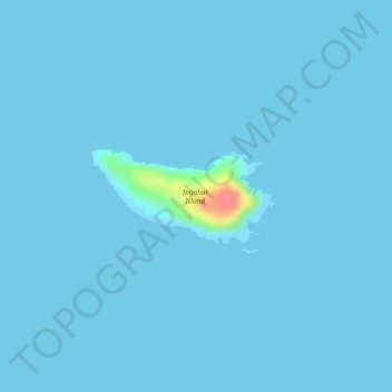 Topografische Karte Ingalan Island, Höhe, Relief