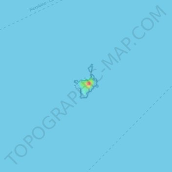 Topografische Karte Isola di Palmaiola, Höhe, Relief
