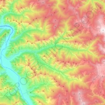 Topografische Karte Эдиган, Höhe, Relief