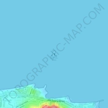 Topografische Karte Tikus Island, Höhe, Relief