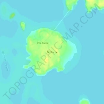 Topografische Karte Siscoe, Höhe, Relief
