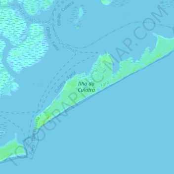 Topografische Karte Ilha da Culatra, Höhe, Relief