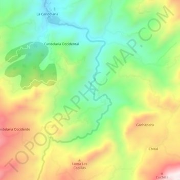 Topografische Karte Candelaria, Höhe, Relief