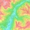 Topografische Karte Dolomieten, Höhe, Relief