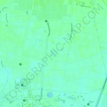 Topografische Karte Shaaheed vir rushikesh park, Höhe, Relief