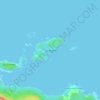 Topografische Karte Isla Rosario, Höhe, Relief