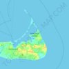Topografische Karte Nantucket Island, Höhe, Relief