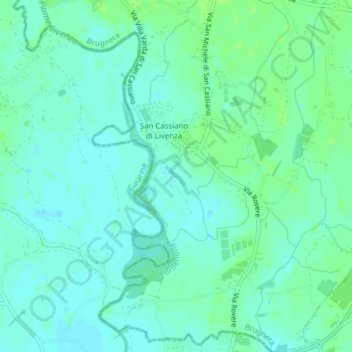 Topografische Karte Fiume Livenza, Höhe, Relief