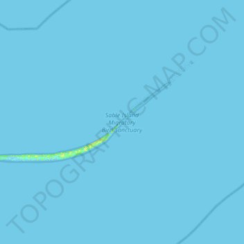 Topografische Karte Sable Island, Höhe, Relief