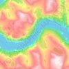 Topografische Karte Geirangerfjord, Höhe, Relief