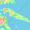Topografische Karte Isla Tranqui, Höhe, Relief