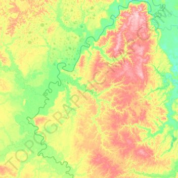 Topografische Karte Танама, Höhe, Relief