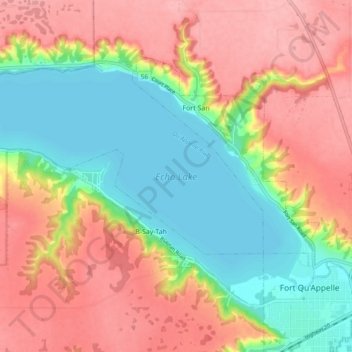 Topografische Karte Echo Lake, Höhe, Relief