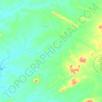 Topografische Karte Riacho da Ema, Höhe, Relief