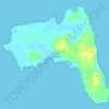 Topografische Karte Landfall Island, Höhe, Relief