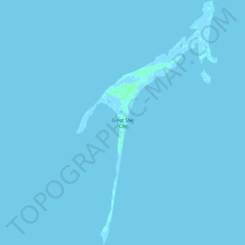 Topografische Karte Great Sale Cay, Höhe, Relief