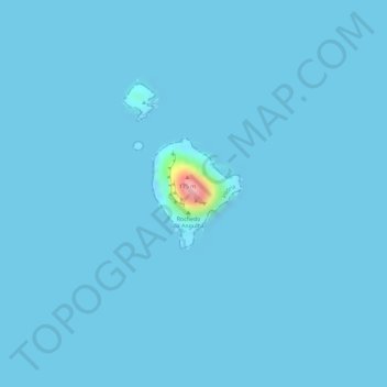 Topografische Karte Ilha de Martim Vaz, Höhe, Relief