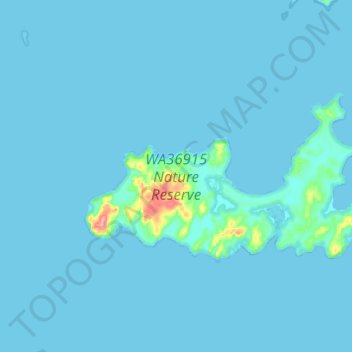 Topografische Karte Enderby Island, Höhe, Relief