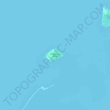 Topografische Karte Parunponon Island, Höhe, Relief