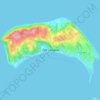 Topografische Karte Isla Llingua, Höhe, Relief