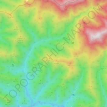 Topografische Karte Агва, Höhe, Relief