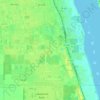 Topografische Karte Florida Ridge, Höhe, Relief