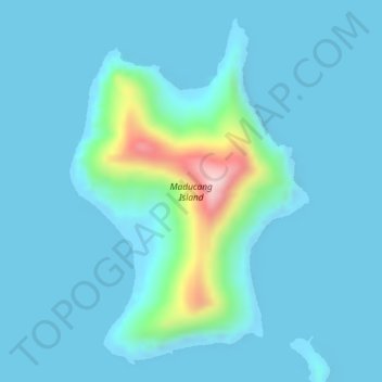 Topografische Karte Maducang Island, Höhe, Relief