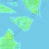 Topografische Karte Fisher Island, Höhe, Relief