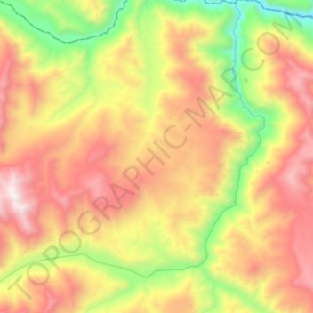 Topografische Karte Río Colorado, Höhe, Relief